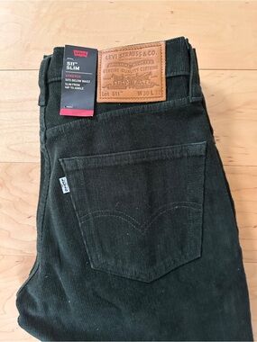 Levi's 511 Slim Corduroy Pants - Dark Green